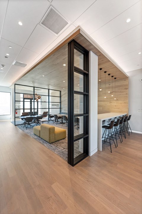 amenity space with various seating